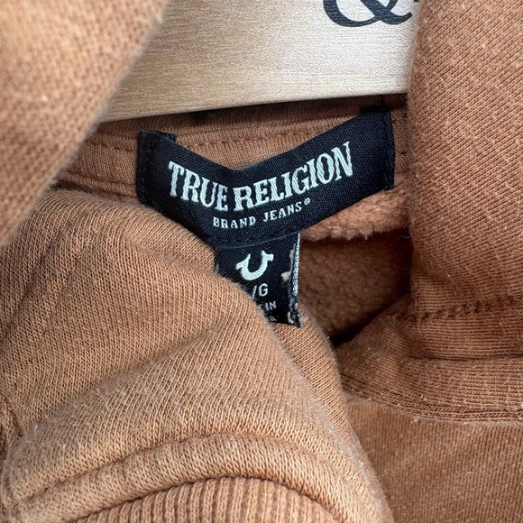 True Religion Buddha Logo Core Full Zip Hoodie Mens Large - Copper - Picture 2 of 5